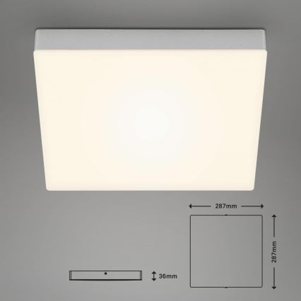 Briloner 7071-014 - Iluminação de teto LED FLAME LED/21W/230V 3000K 28,7x28,7 cm prateado
