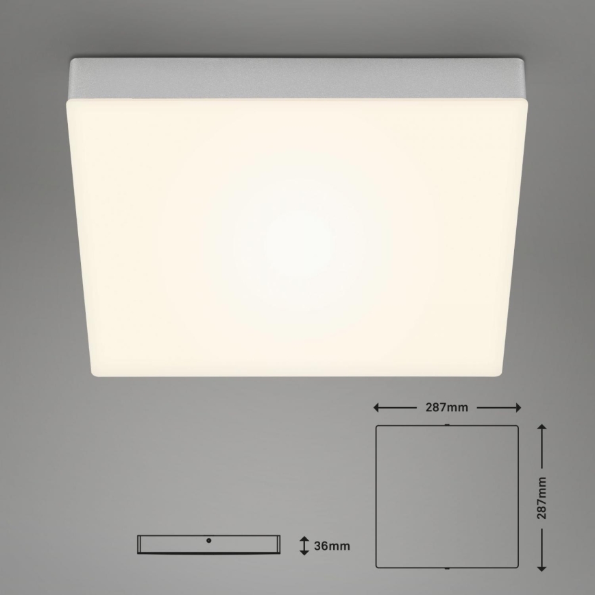 Briloner 7071-014 - Iluminação de teto LED FLAME LED/21W/230V 3000K 28,7x28,7 cm prateado