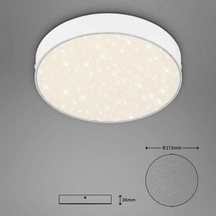 Briloner 7073-416 - Iluminação de teto LED STAR SKY LED/16W/230V 4000K diâmetro 21 cm branco