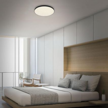 Briloner 7075-415 - Iluminação de teto LED STAR SKY LED/24,5W/230V 4000K diâmetro 38 cm preto