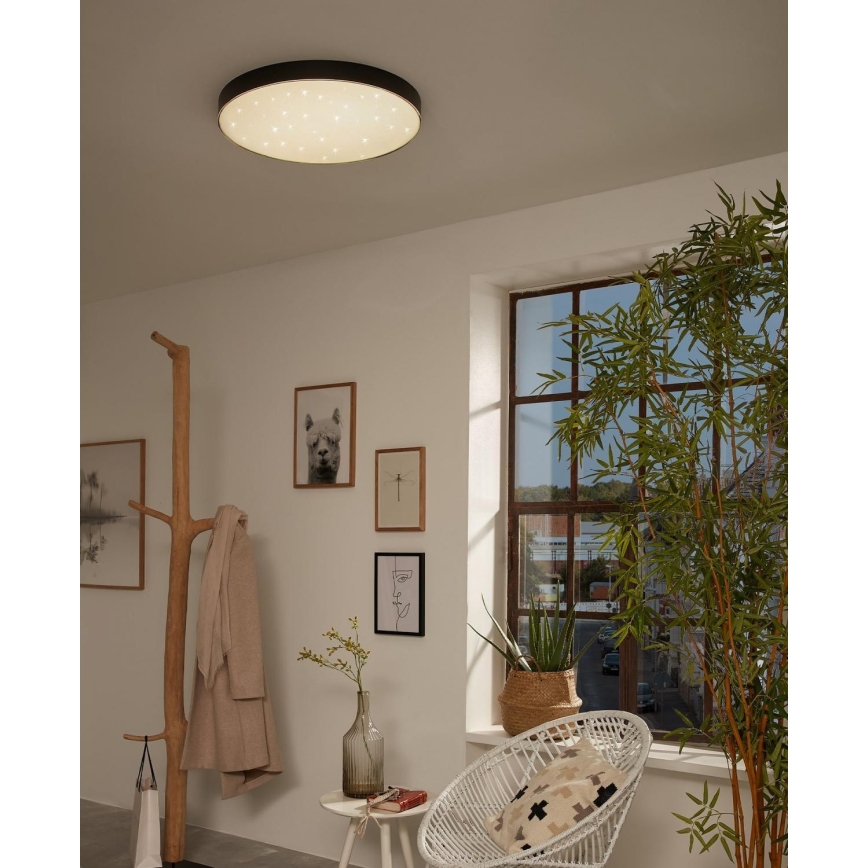 Briloner 7075-415 - Iluminação de teto LED STAR SKY LED/24,5W/230V 4000K diâmetro 38 cm preto