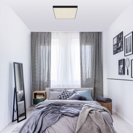 Briloner 7078-415 - Iluminação de teto LED STAR SKY LED/21W/230V 4000K 28x28 cm preto