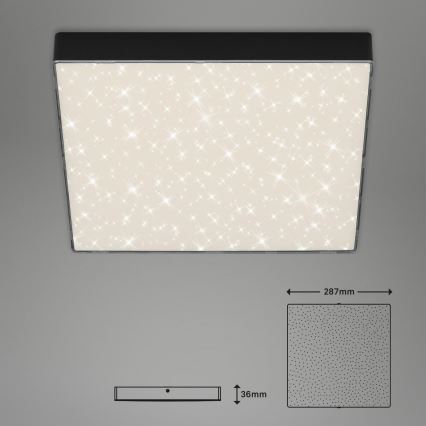Briloner 7078-415 - Iluminação de teto LED STAR SKY LED/21W/230V 4000K 28x28 cm preto