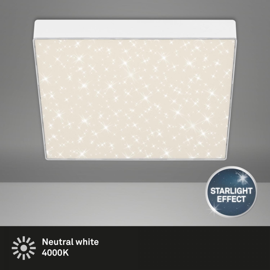 Briloner 7078-416 - Luminária de Teto LED STAR SKY LED/21W/230V 4000K 28x28 cm branca
