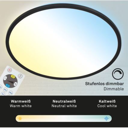 Briloner 7079-015 - Luminária de teto LED dimmerizável SLIM LED/18W/230V 2700-6500K + controlo remoto