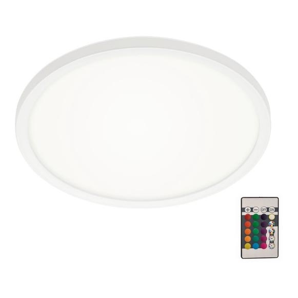 Briloner 7092-416 - Iluminação de teto RGBW com regulação SLIM LED/15W/230V + controlo remoto