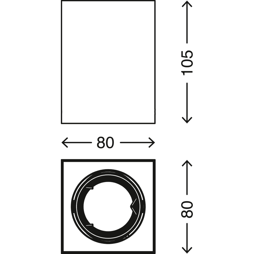 Briloner 7120-014 - Foco LED TUBE 1xGU10/5W/230V angular