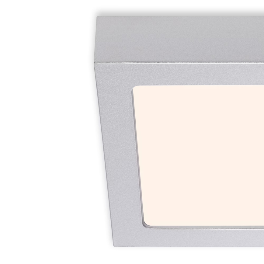 Briloner 7123-014 - Candeeiro de tecto LED FIRE LED/12W/230V 3000K 17x17cm prateado