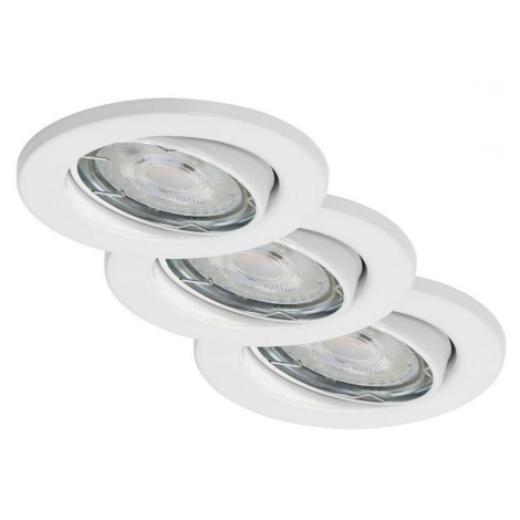 Briloner 7148-036 - CONJUNTO 3xIluminação de casa de banho LED com regulação 1xGU10/5W/230V IP23