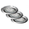 Briloner 7148-038 - CONJUNTO 3xIluminação de casa de banho LED com regulação 1xGU10/5W/230V IP23