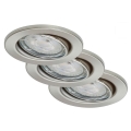Briloner 7149-032 - CONJUNTO 3xIluminação de casa de banho LED com regulação 1xGU10/5W/230V IP23