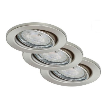 Briloner 7149-032 - CONJUNTO 3xIluminação de casa de banho LED com regulação 1xGU10/5W/230V IP23