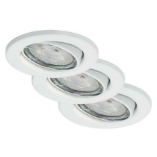 Briloner 7149-036 - CONJUNTO 3xIluminação de casa de banho LED com regulação 1xGU10/5W/230V IP23