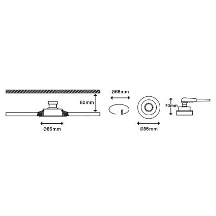 Briloner 7149-036 - CONJUNTO 3xIluminação de casa de banho LED com regulação 1xGU10/5W/230V IP23