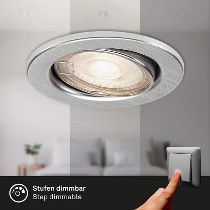 Briloner 7149-039 - CONJUNTO 3xLED Luminária de banheiro dimmerizável 1xGU10/5W/230V IP23