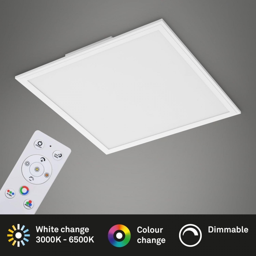 Briloner 7152-016 - Painel integrado LED RGB com regulação COLOUR LED/24W/230V 3000-6500K + comando