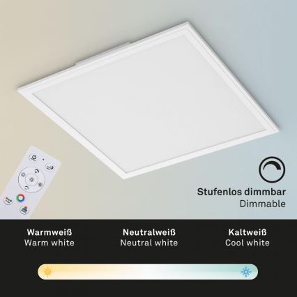 Briloner 7152-016 - Painel integrado LED RGB com regulação COLOUR LED/24W/230V 3000-6500K + comando