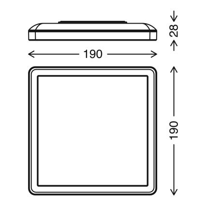 Briloner 7153-416 - Iluminação de teto LED SLIM LED/12W/230V