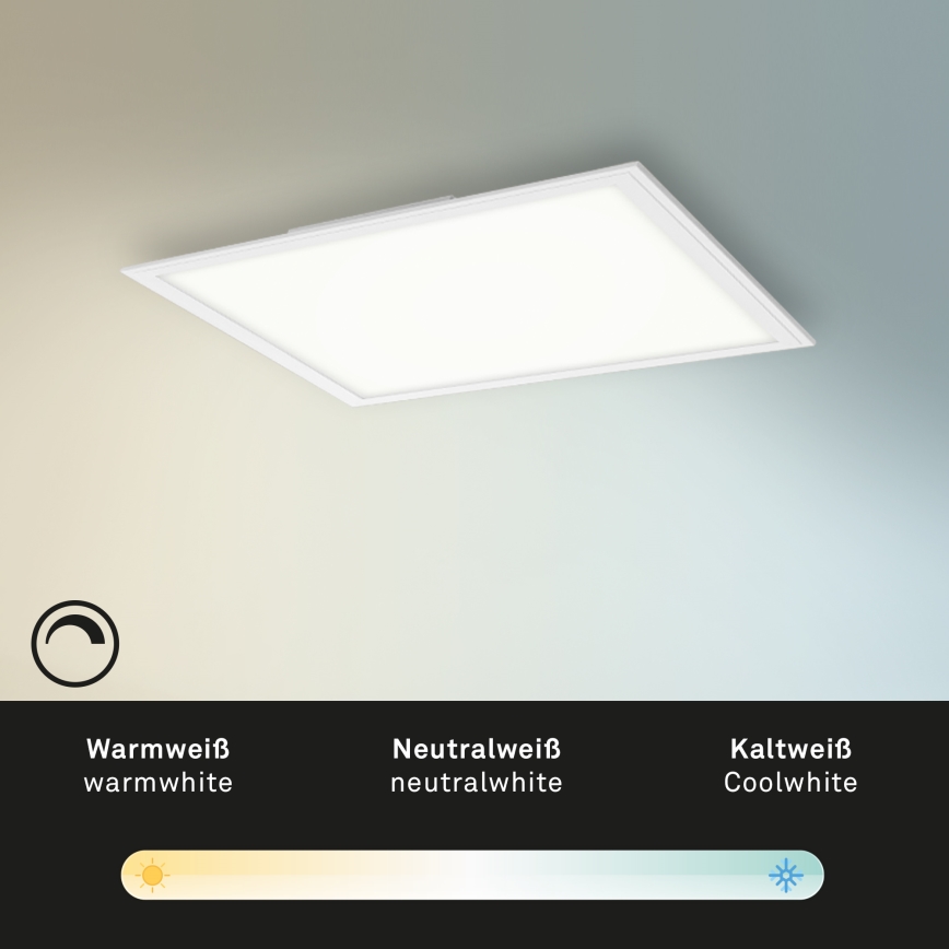 Briloner 7179-016 - Luminária de teto LED dimmerizável PIATTO LED/24W/230V 3000-6500K + controlo remoto