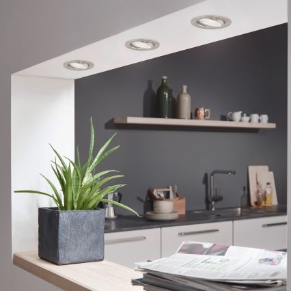 Briloner 7182-032 - CONJUNTO 3xIluminação de casa de banho LED com regulação 1xGU10/5W/230V IP23