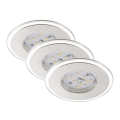 Briloner 7197-039-CONJUNTO 3x Foco de encastrar de casa de banho LED com regulação LED/4,5W/230V IP44