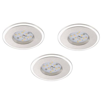 Briloner 7197-039-CONJUNTO 3x Foco de encastrar de casa de banho LED com regulação LED/4,5W/230V IP44
