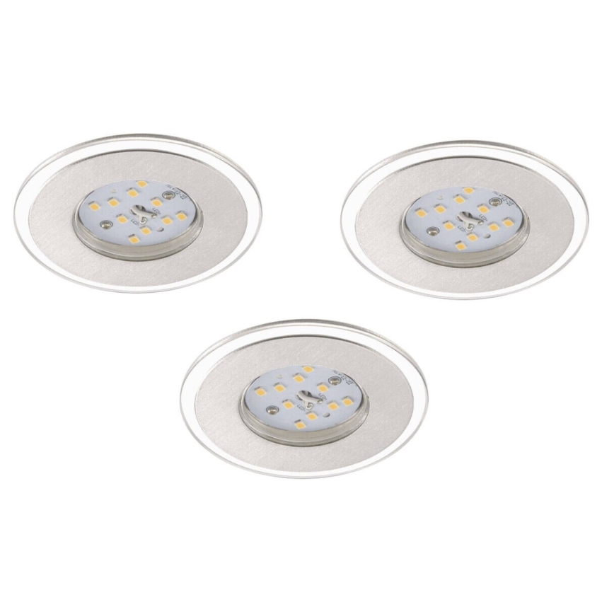 Briloner 7197-039-CONJUNTO 3x Foco de encastrar de casa de banho LED com regulação LED/4,5W/230V IP44