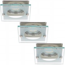 Briloner 7202-032 - CONJUNTO 3x Luz de teto suspensa de casa de banho LED ATTACH 3xGU10/4W/230V
