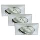 Briloner 7210-039 - CONJUNTO 3x Iluminação embutida de casa de banho LED ATTACH 1xLED/5W/230V IP23