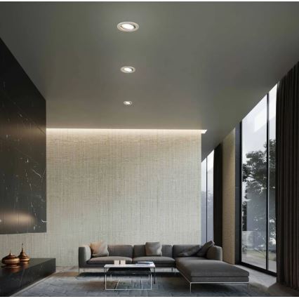 Briloner 7221-032 - CONJUNTO 3x Iluminação embutida de casa de banho LED 1xGU10/3W/230V IP23 cromado mate