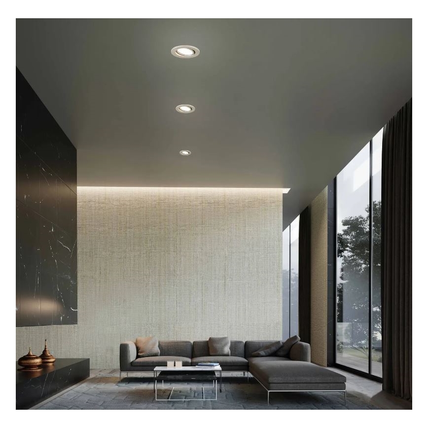 Briloner 7221-032 - CONJUNTO 3x Iluminação embutida de casa de banho LED 1xGU10/3W/230V IP23 cromado mate