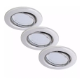 Briloner 7221-039 - CONJUNTO 3x Foco de encastrar de casa de banho LED 1xGU10/3W/230V IP23 prateado
