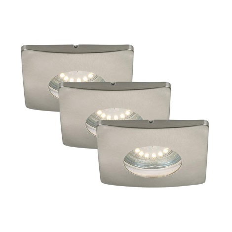 Briloner 7239-032 - CONJUNTO 3x Iluminação embutida de casa de banho LED ATTACH 1xGU10/4W/230V IP44