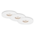 Briloner 7240-036 -CONJUNTO 3x Foco de encastrar LED para casa de banho  ATTACH LED/1,8W/230V IP44 branco