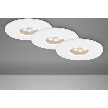 Briloner 7240-036 -CONJUNTO 3x Foco de encastrar LED para casa de banho  ATTACH LED/1,8W/230V IP44 branco