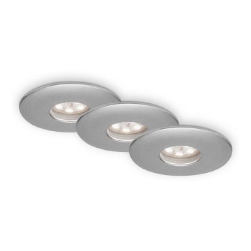 Briloner 7240-039 - CONJUNTO 3x Foco de encastrar de casa de banho LED LED/1,8W/230V IP44