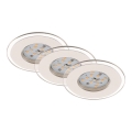 Briloner 7257-036 - CONJUNTO 3x Foco de encastrar de casa de banho LED ATTACH LED/4,5W/230V IP44