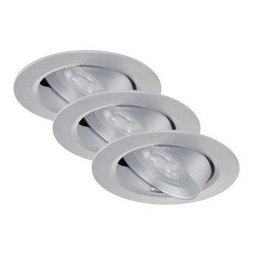 Briloner 7278-034 - CONJUNTO 3x Foco de encastrar LED de casa de banho 3xLED/5W/230V