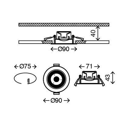 Briloner 7278-034 - CONJUNTO 3x Foco de encastrar LED de casa de banho 3xLED/5W/230V