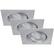 Briloner 7279-034 - CONJUNTO 3x Luz de teto suspensa de casa de banho LED 3xLED/5W/230V