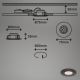 Briloner 7295-031 - CONJUNTO 3x Foco de encastrar de casa de banho LED com regulação ATTACH LED/6,5W/230V IP44
