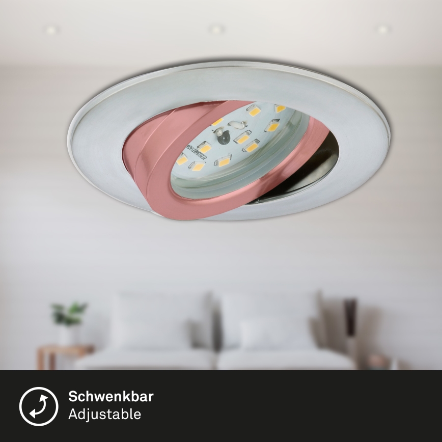 Briloner 7296-019 - Luminária de teto embutida para banheiro com LED dimmerizável LED/6,5W/230V IP23