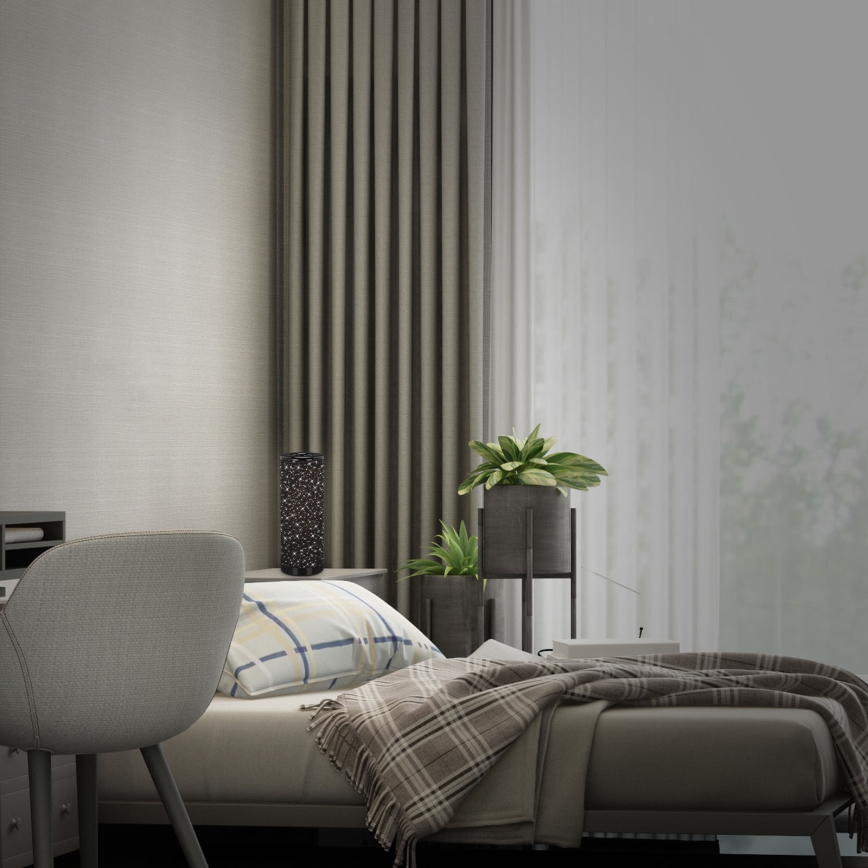 Briloner 7334-015 - Candeeiro de mesa LED STARRY SKY 1xGU10/5W/230V preto