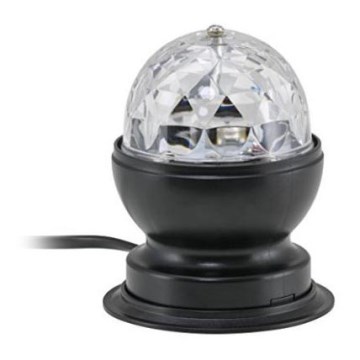 Briloner 7357-015 - Bola de discoteca de mesa LUZ DISCO LED 1xE27/3W/230V