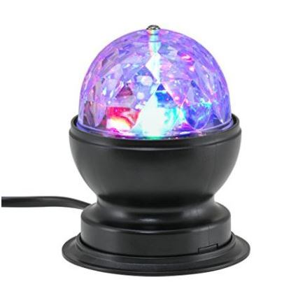 Briloner 7357-015 - Bola de discoteca de mesa LUZ DISCO LED 1xE27/3W/230V