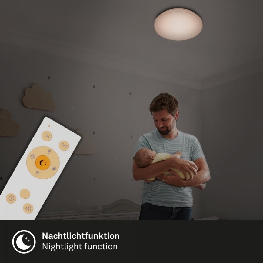 Briloner 7377-016 - Iluminação de teto LED com regulação LED/12W/230V 3000-6500K + comando