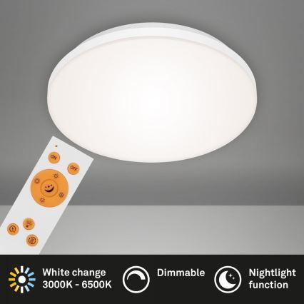 Briloner 7377-016 - Iluminação de teto LED com regulação LED/12W/230V 3000-6500K + comando