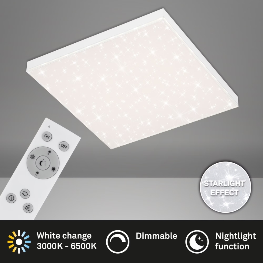 Briloner 7381-116 - Iluminação de teto LED com regulação STARRY SKY LED/24W/230V 3000-6500K + comando