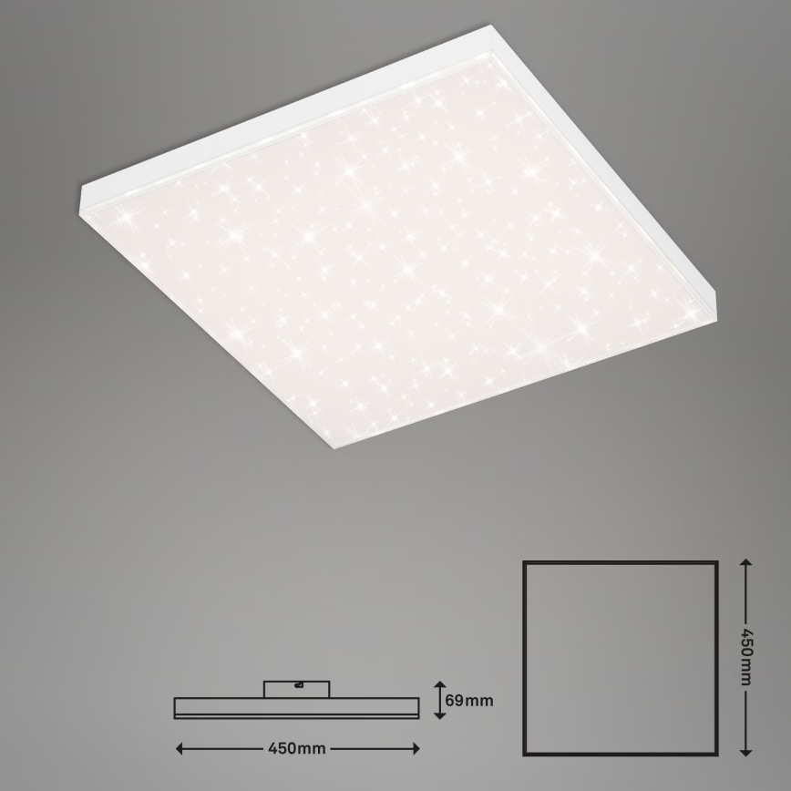 Briloner 7381-116 - Iluminação de teto LED com regulação STARRY SKY LED/24W/230V 3000-6500K + comando