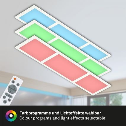 Briloner 7388-016 - Iluminação de teto RGBW com regulação LED/24W/230V 3000-6500K + controlo remoto